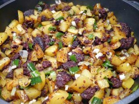 Blutwurst Kartoffel Pfanne