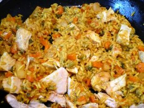 Curry-Risotto mit Huhn