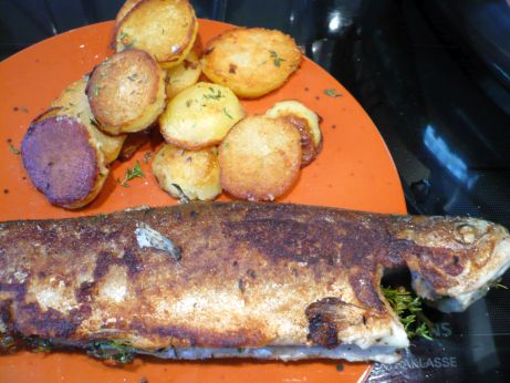 Forelle gebraten