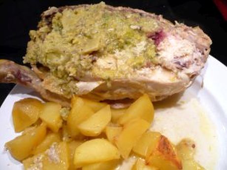 Hhnchen mit Rosenkohlfllung